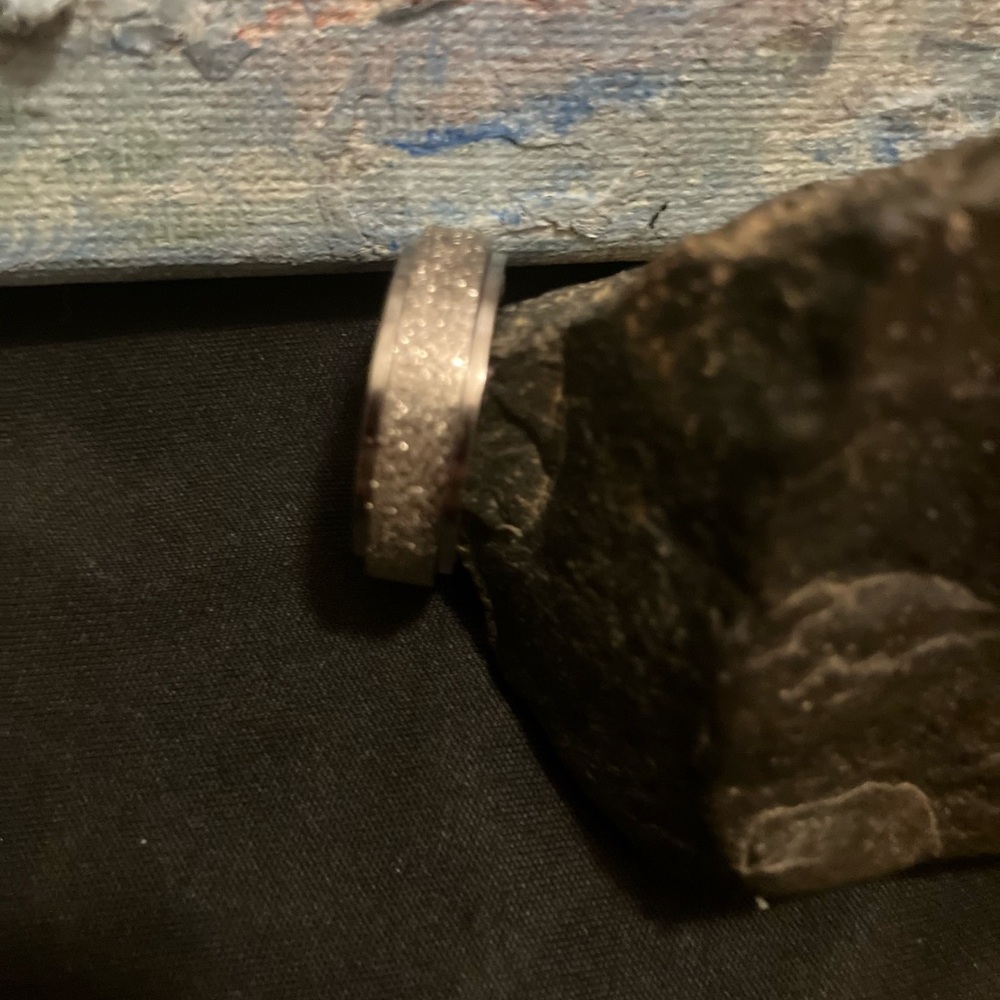 Silver Glitter Ring